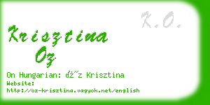 krisztina oz business card